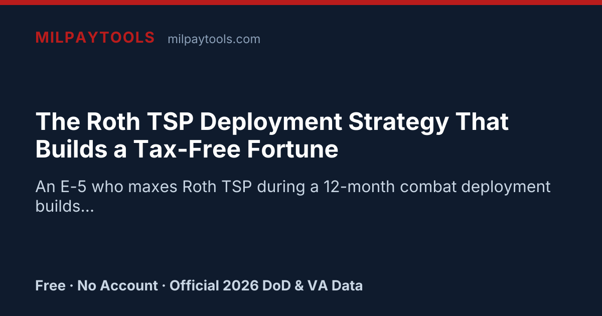 The Roth TSP Deployment Strategy That Builds a Tax-Free Fortune