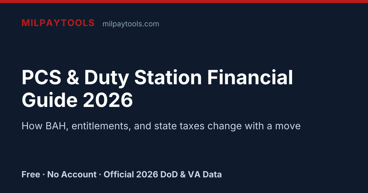Military PCS Guide: Entitlements & Move Costs | MilPayTools