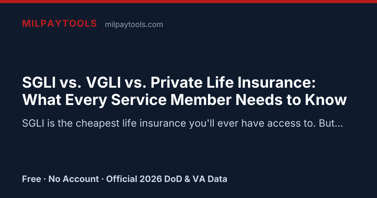 SGLI vs. VGLI vs. Private Life Insurance: What Every Service Member ...