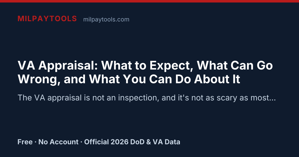VA Appraisal: What to Expect, What Can Go Wrong, and What You Can Do ...